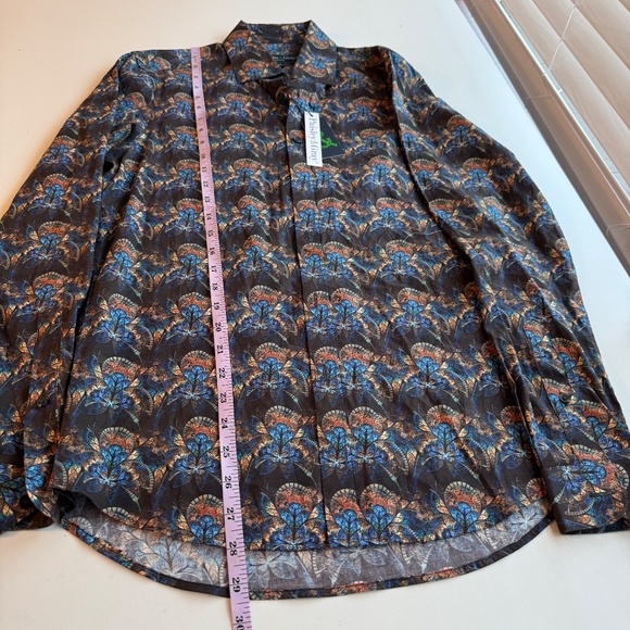 Paisley & Gray Mens Slim Fit Stain Glass Print Button Down Shirt Small - Picture 7 of 10